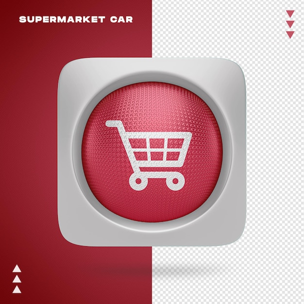 Supermercato car design in 3d rendering