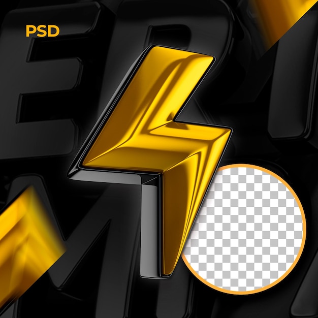 PSD supermarket lightning offer 3d stamp