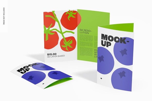 Supermarket product catalogues mockup