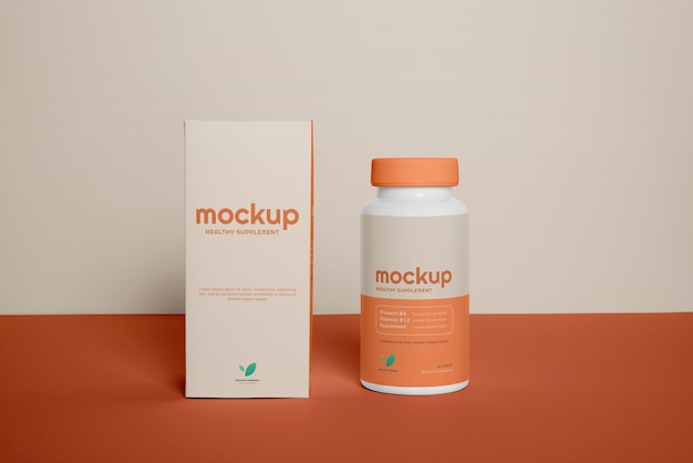 PSD supplement bottle mock-up design