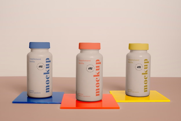 PSD supplement bottle mock-up design