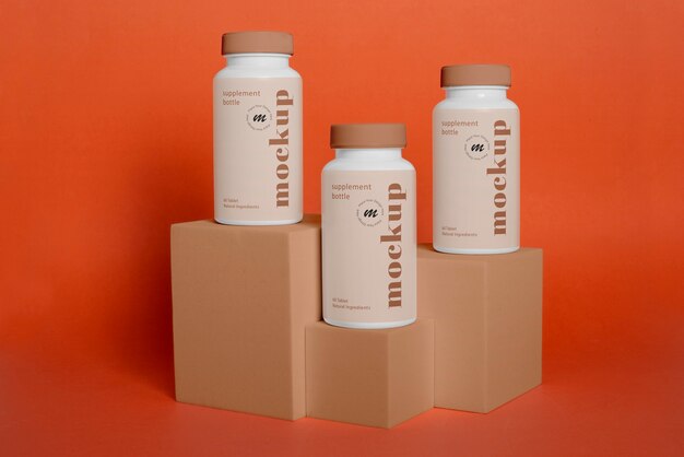 Supplement bottle mock-up design