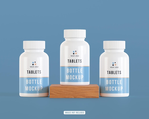 Supplement bottle mockup fully editable psd