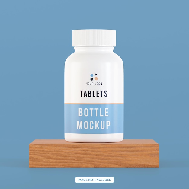 Supplement bottle mockup fully editable psd