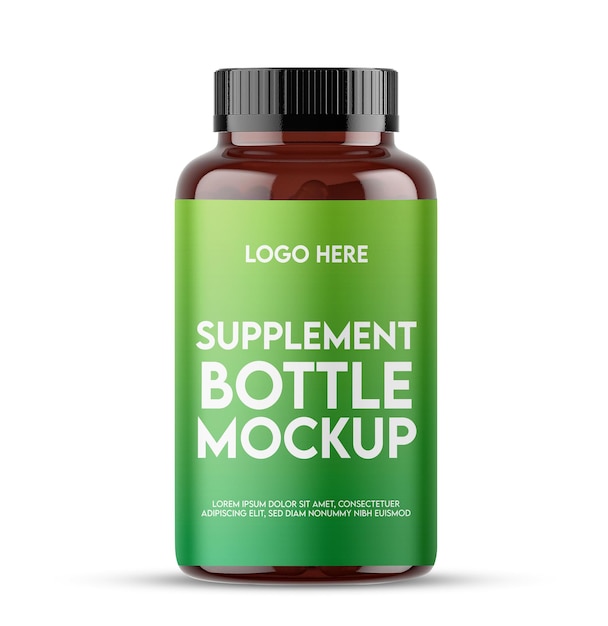 PSD supplement bottle mockup packaging mockup bottle mockup