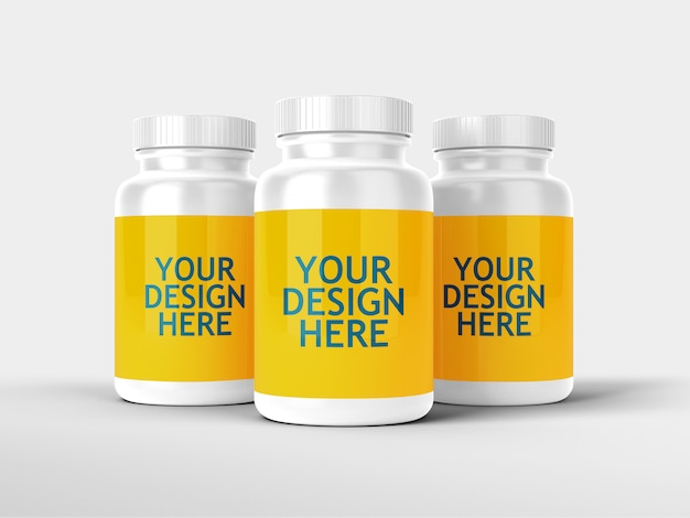 PSD supplement bottle mockups