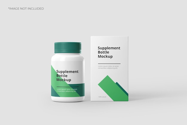 PSD supplement bottle packaging mockup