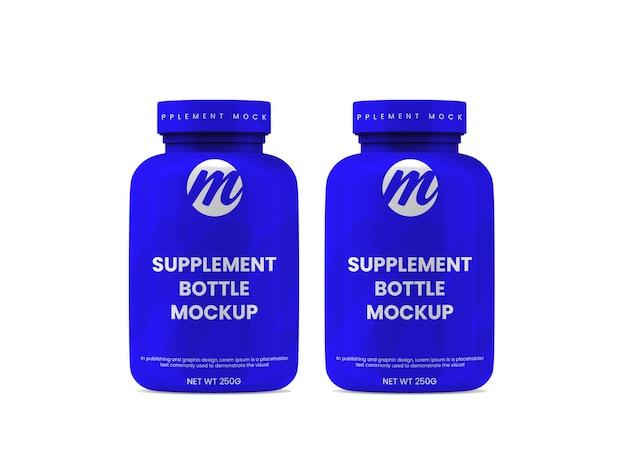 PSD supplement bottle or pill bottle mockup