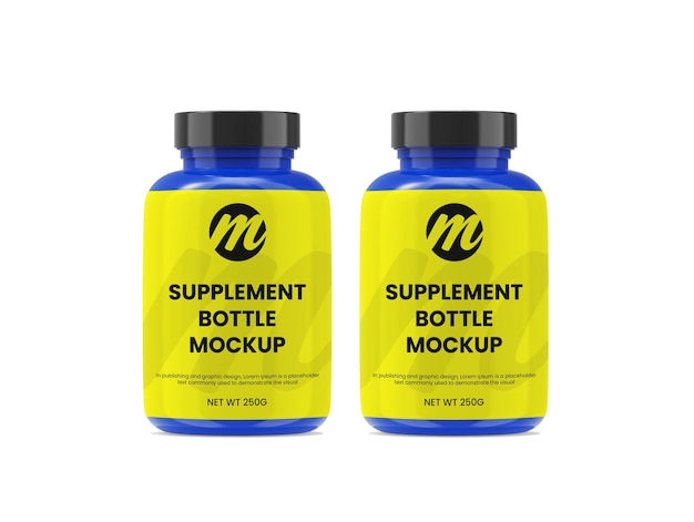 PSD supplement bottle or pill bottle mockup