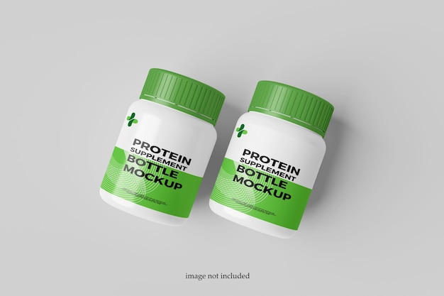 Supplement fles en doos mockup