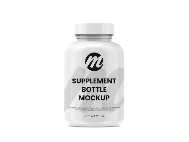 supplement fles of pil fles mockup