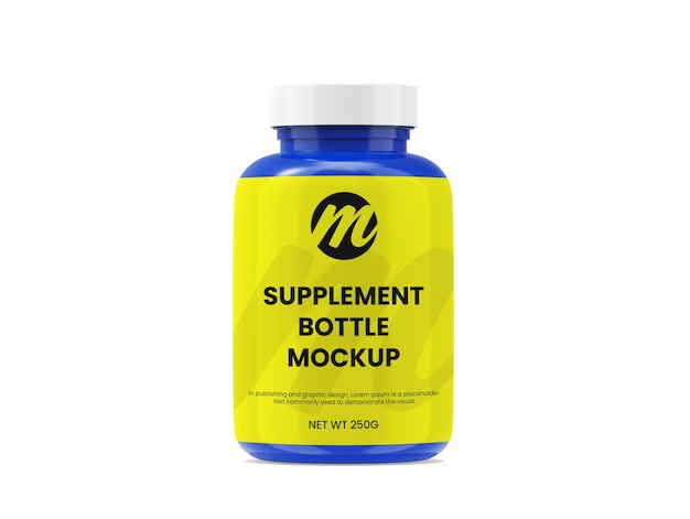 Supplement fles of pil fles mockup