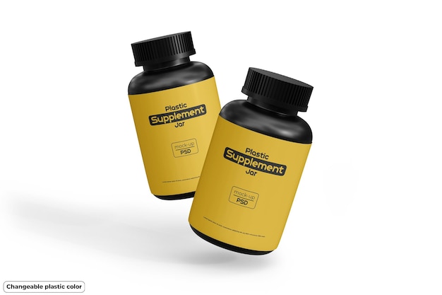 PSD supplement jar mockup