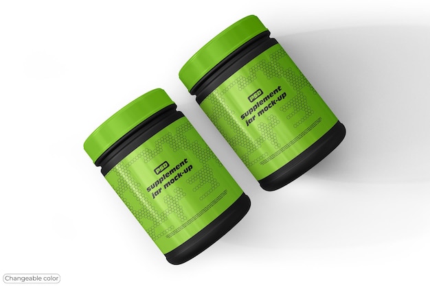 PSD supplement jar mockup