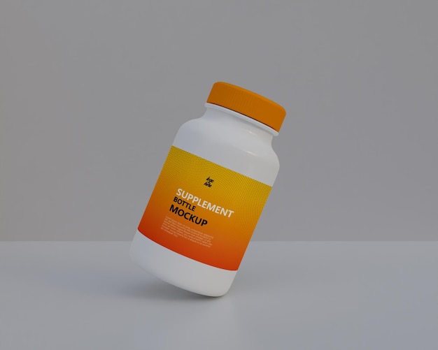 Supplement medicine bottle mockup