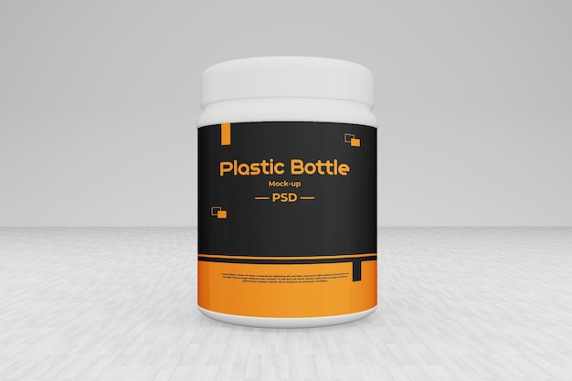 Supplemento bottiglia di plastica mockup