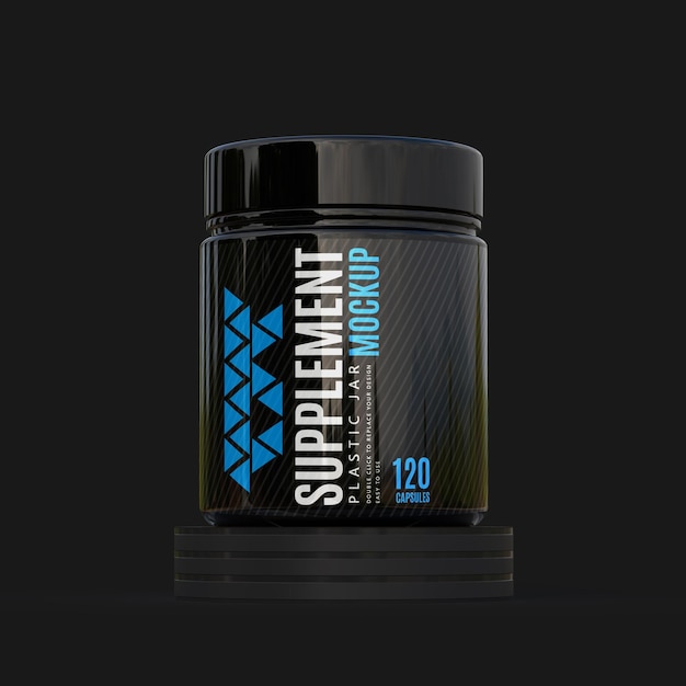 PSD supplement potlabel mockup