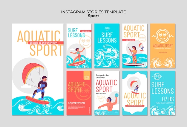 Surf sport template design