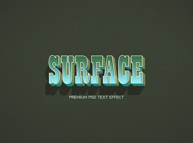 PSD surface text effect-sjabloon