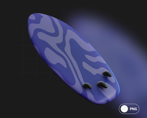 PSD surfboard 3d illustration