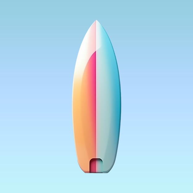 PSD surfboard 3d render icon