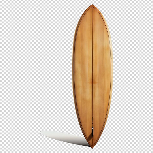 PSD surfboard at the beach isolated on transparent background