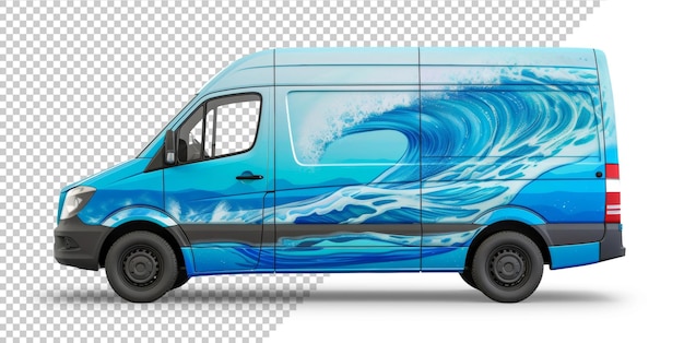 PSD modello di furgone da carico surfer