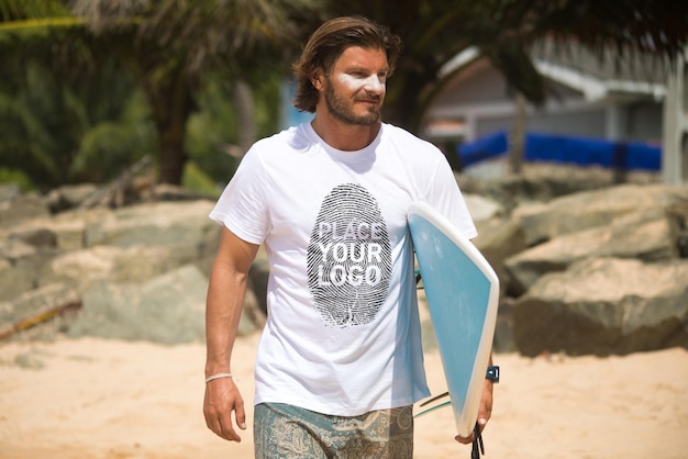 PSD surfer t-shirtmodel