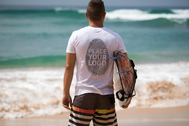 PSD surfer t-shirtmodel