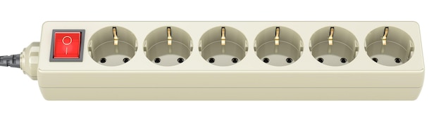 Surge protector or spike suppressor 3D rendering isolated on transparent background