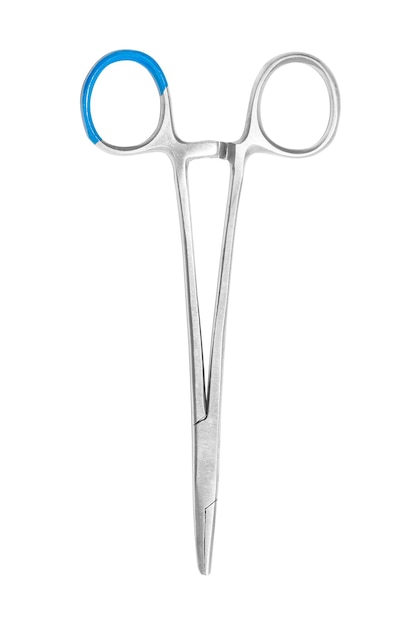 PSD surgical clamps on a transparent background