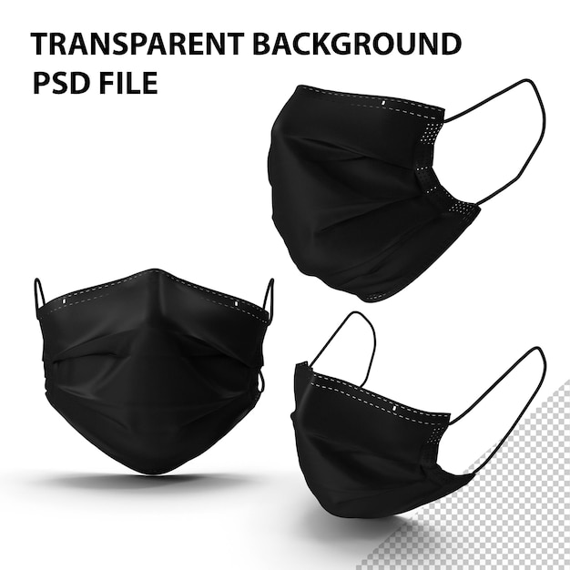 PSD surgical mask black png