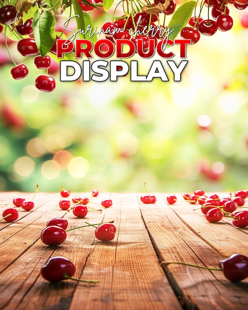 Surinam cherry product display background