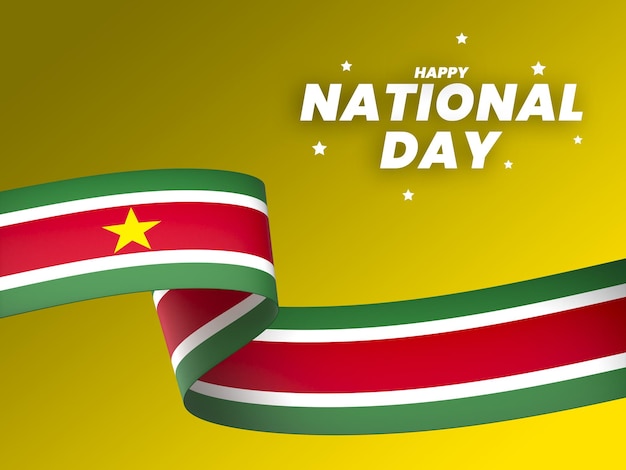 PSD スリナム国旗のデザイン 独立記念日