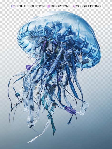 Surreal Jellyfish Sculpture Created from Recycled Plastic Waste in Ocean