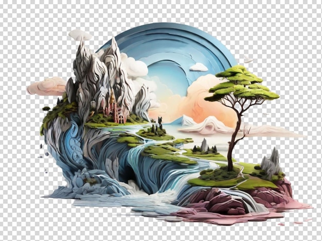 PSD surreal landscape png