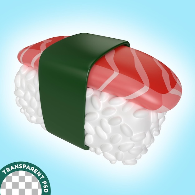 Sushi 3d illustration icon