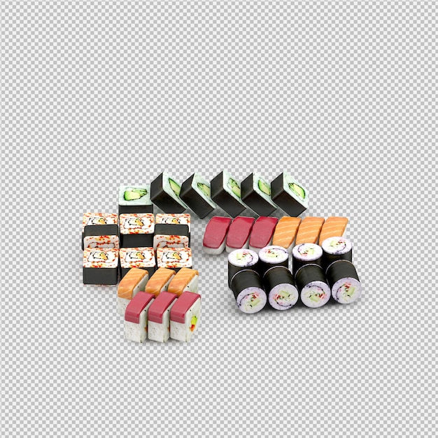 Sushi 3d render