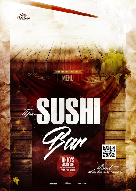 Sushi bar menu freshgraphica