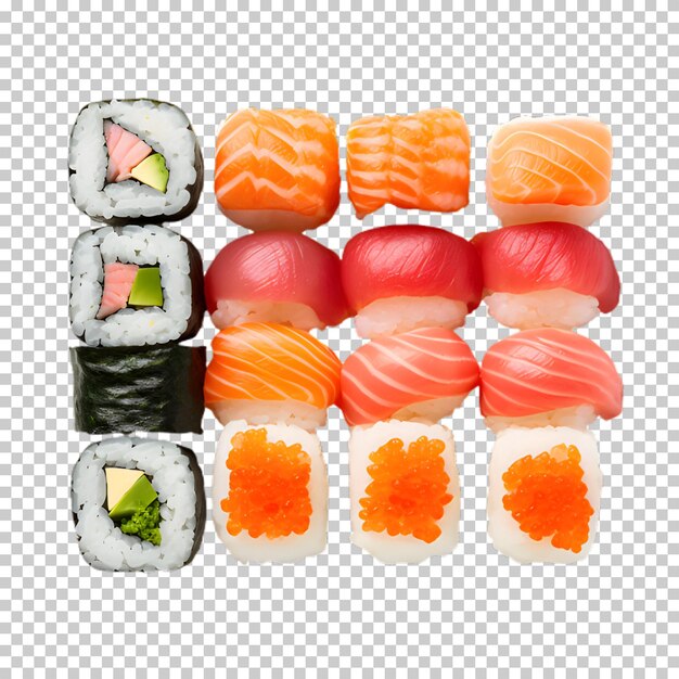 PSD sushi food concept isolated on transparent background
