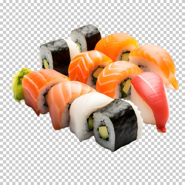 Sushi food concept isolated on transparent background