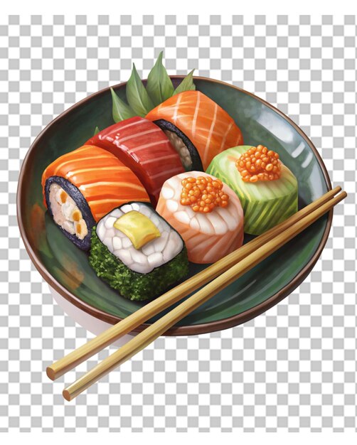 PSD sushi geïsoleerd