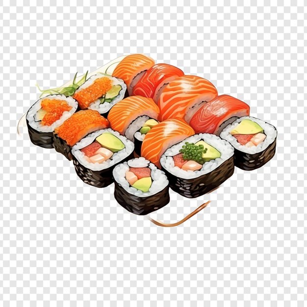 PSD sushi isolated on transparent background