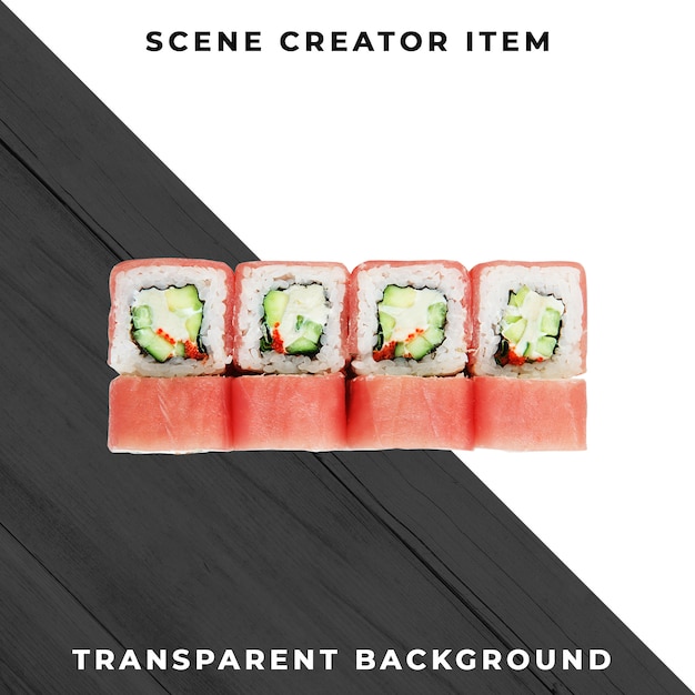 Sushi isolated with clipping path.