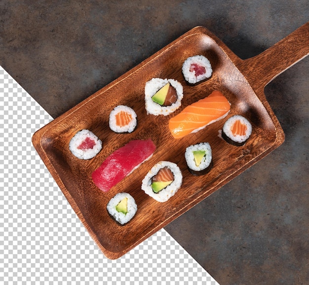 Sushi maki houten bord mockup