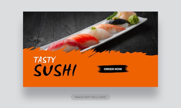 Sushi menu youtube thumbnail template