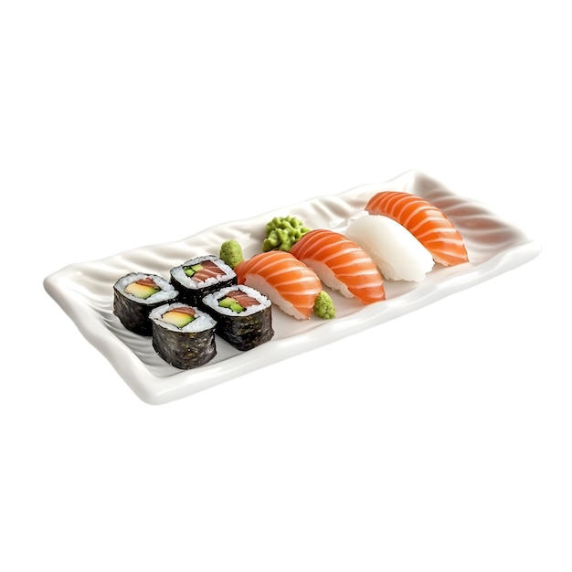 Sushi-plaat met zalm