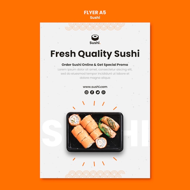 PSD sushi restaurant folder sjabloon