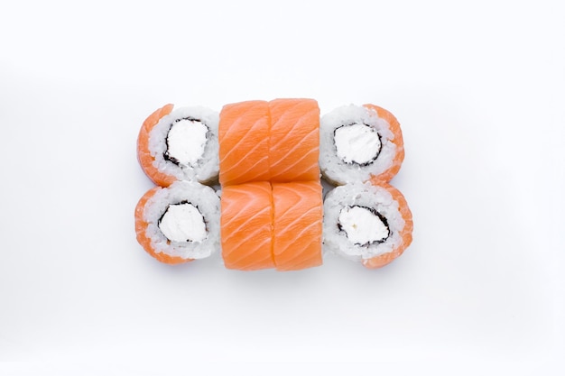 寿司ロール日本食マキ分離背景食品コマーシャル メニューでの使用に最適