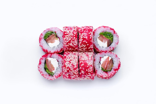 Sushi Rolls Japans eten maki geïsoleerde achtergrond Perfect voor gebruik in voedsel commercieel menu